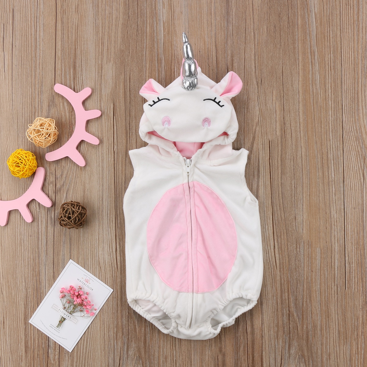 Baby Costume Unicorn Fleece Jumpsuit